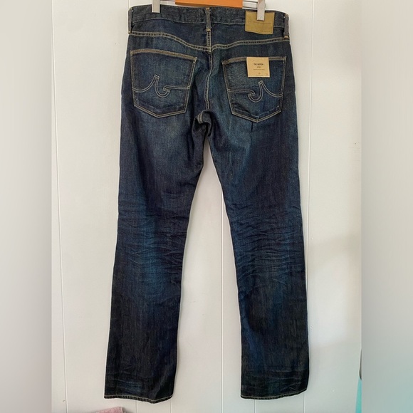 NWT AG Adriano Goldschmied Jeans The Geffen Easy Slim Denim Blue Distressed New - Picture 7 of 9